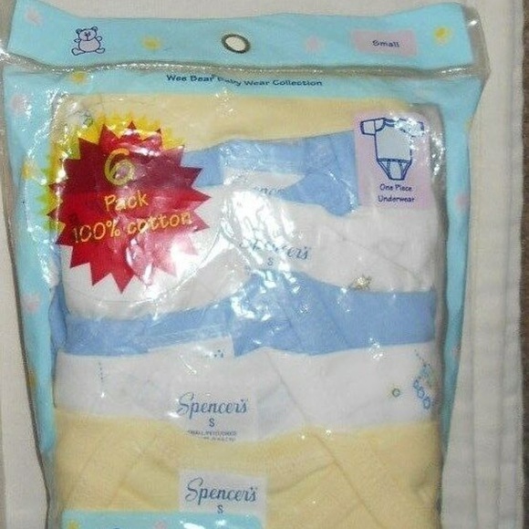 Vintage Combed Cotton 6 Pc Snapsie Bodysuits Set - Picture 1 of 2